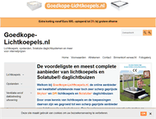 Tablet Screenshot of goedkope-lichtkoepels.nl